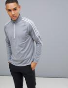 Adidas Golf Half Zip Sweat In Gray - Gray