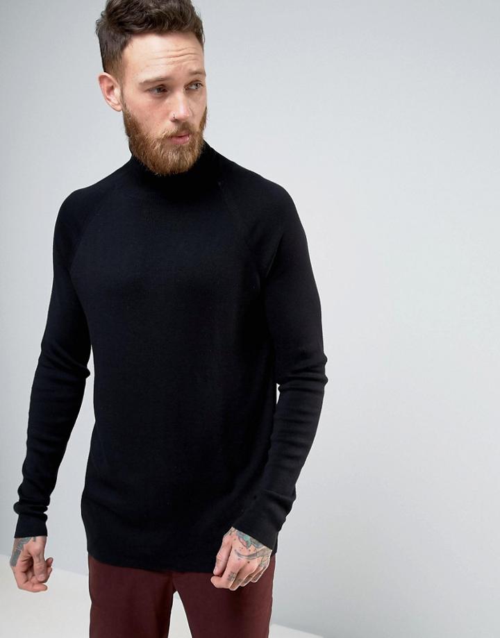 Weekday Trey Roll Neck Knit Sweater - Black