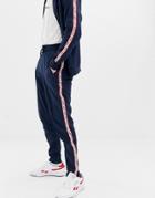 Tommy Jeans Tapered Fit Joggers With Side Taping In Navy - Navy