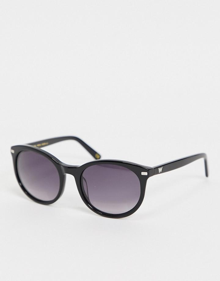 Whistles Oval Oversized Sunglasses-black