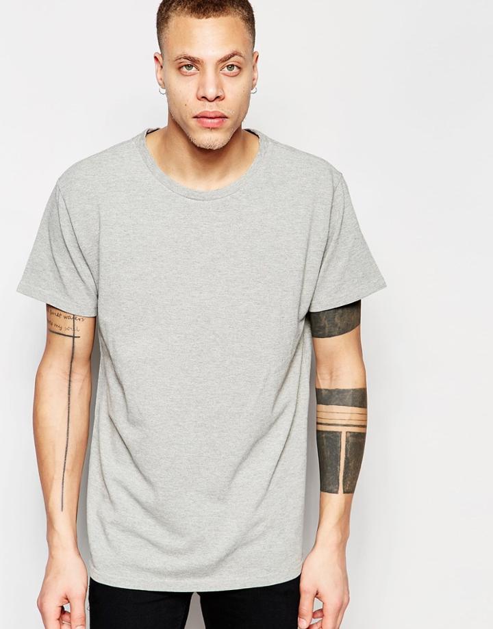 Dr Denim T-shirt Russ Pique Gray Mix - Gray Mix