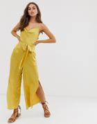 Moon River Sleeveless Long Jumpsuit-gold