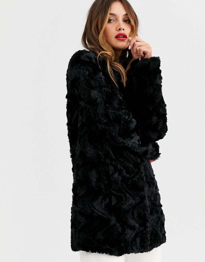 Vero Moda Faux Fur Jacket-black
