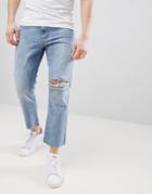 Just Junkies 90's Fit Cropped Jeans - Blue