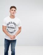 Jack And Jones Circular Logo T-shirt - White