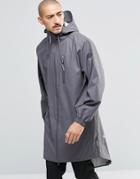 Rains Waterproof Parka Coat - Gray