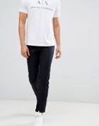 Armani Exchange J13 Slim Fit 5 Pocket Gabardine Stretch Trousers In Black - Black