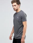 Asos T-shirt With Crew Neck And Logo In Charcoal Marl - Gray