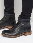 Aldo Onerillan Leather Shearling Boots - Black