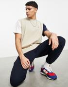 Tommy Jeans Icon Logo Contrast Sleeves T-shirt Classic Fit In Beige-neutral