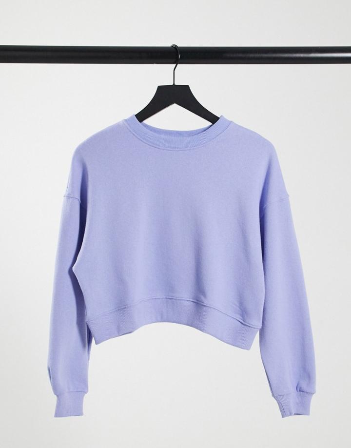 Pull & Bear Sweatshirt In Washed Blue