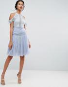 Asos Design Tulle Prom Skirt-blue