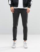 Asos Extreme Super Skinny Pants In Charcoal Jersey - Charcoal