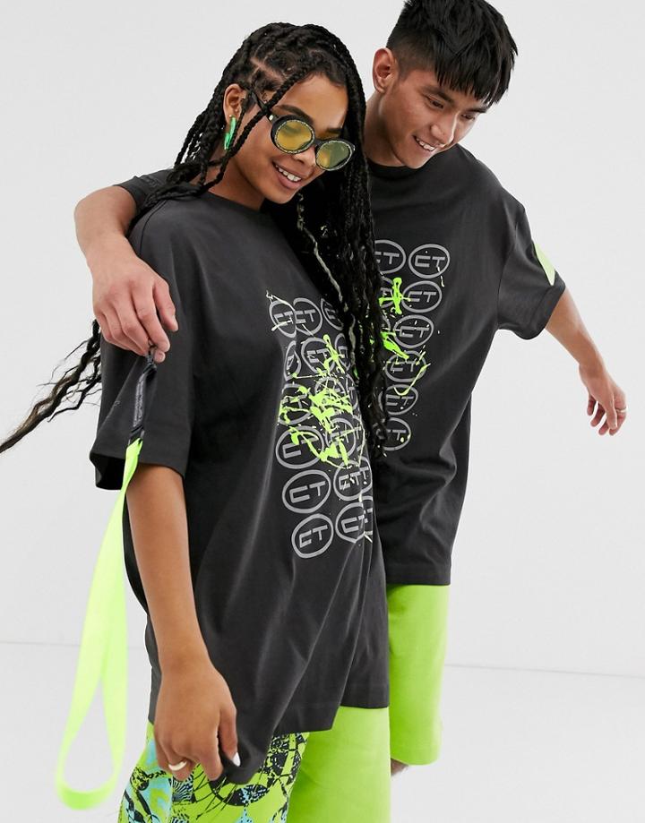 Crooked Tongues Rave Unisex T-shirt With Front Logo Print - Black
