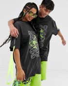 Crooked Tongues Rave Unisex T-shirt With Front Logo Print - Black
