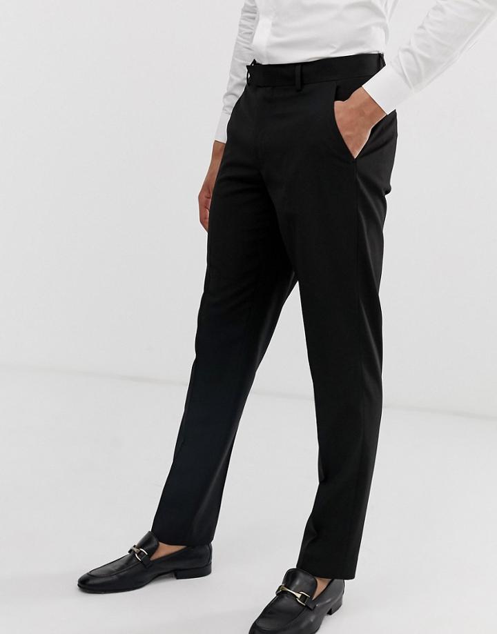 Asos Design Slim Smart Pants In Black