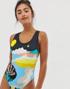 Weekday Resort Capsule Swimsuit With Sun Print - Multi
