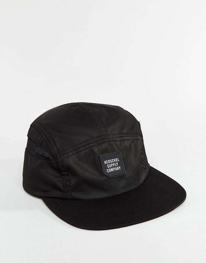 Herschel Supply Co Glendale Cap With Mesh Panel In Black - Black