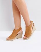 Vero Moda Peep Toe Wedge Esapdrille - Orange
