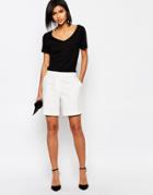 Selected Leonora Tailored Shorts - Snow White