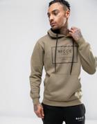 Nicce London Hoodie With Rubber Box Logo - Green