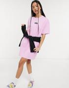 Vans Front V T-shirt Dress In Purple
