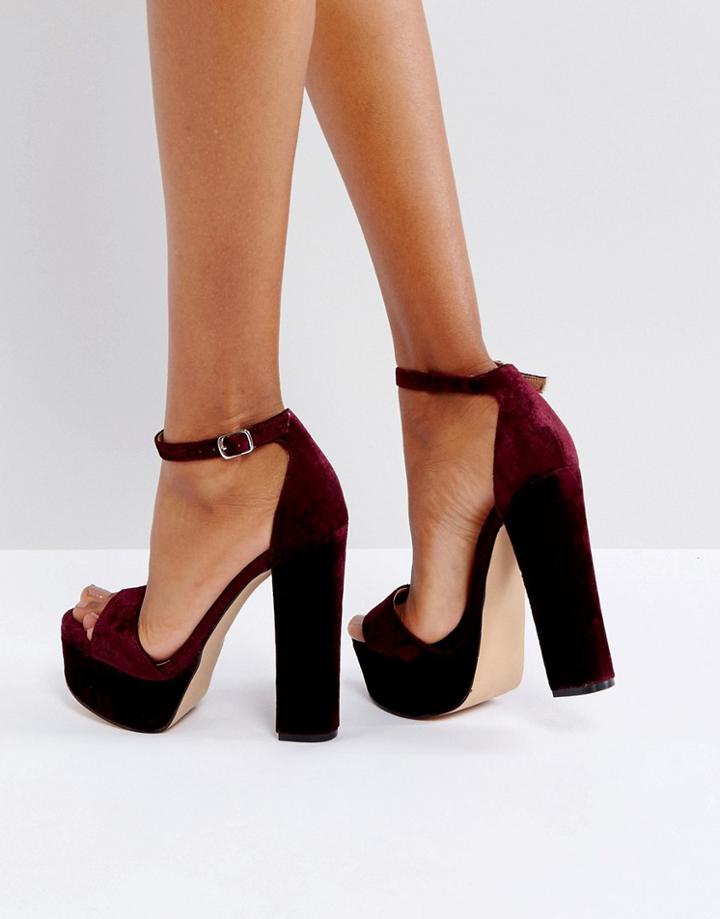 Steve Madden Gonzo Platform Sandals - Red