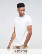 Asos Tall Super Longline T-shirt In Ecru - White
