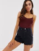 Asos Design Spaghetti Strap Cami Body In Brown - Brown