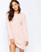 Asos Sweat Dress With Pockets - Pink