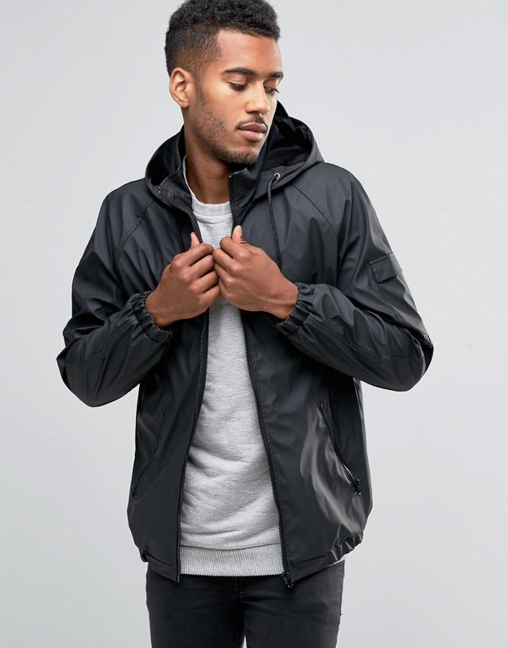 D-struct Water-resistant Runner Jacket With Hood - Black
