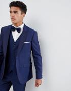 Burton Menswear Skinny Tuxedo Jacket - Blue
