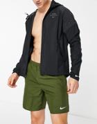 Nike Running Dri-fit Challenger 7-inch Shorts In Khaki-green
