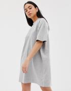 Collusion Mini T-shirt Dress - Gray
