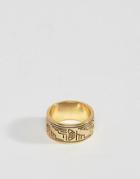 Asos Geo-tribal Design Ring In Gold - Gold