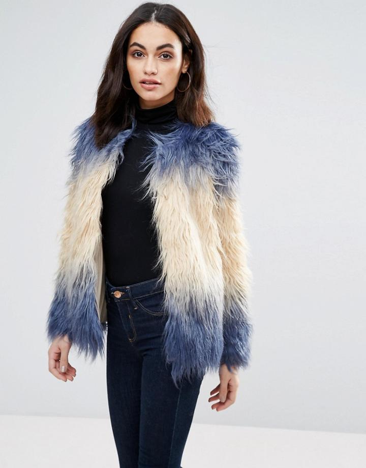 Jovonna My Jam Faux Fur Jacket - Multi