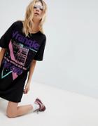 Wrangler Vintage Logo T Shirt Dress - Black
