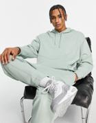 Asos Design Oversized Hoodie With Panel Detail In Washed Green - Part Of A Set