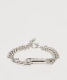 Asos Design Ball Chain Bracelet With Link Detail In Silver Tone