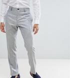 Noak Slim Wedding Suit Pants In Crosshatch - Blue