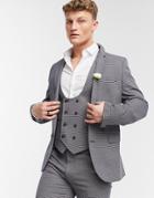 Asos Design Wedding Super Skinny Suit Jacket In Micro Texture In Tan-brown