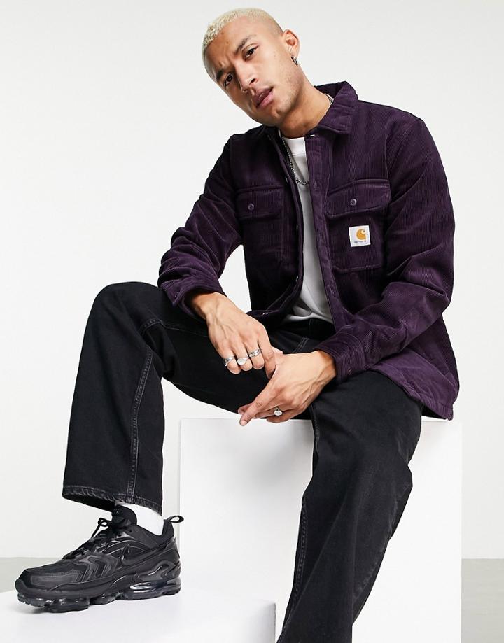 Carhartt Wip Whitsome Corduroy Overshirt In Purple