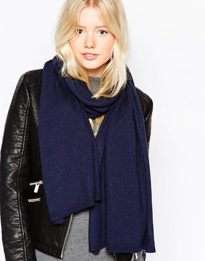 Pieces Scarf - Navy Blazer