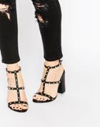 Asos Hansen Caged Heeled Sandals - Black