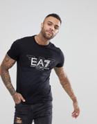 Ea7 Regular Fit Eagle Logo T-shirt In Black - Black