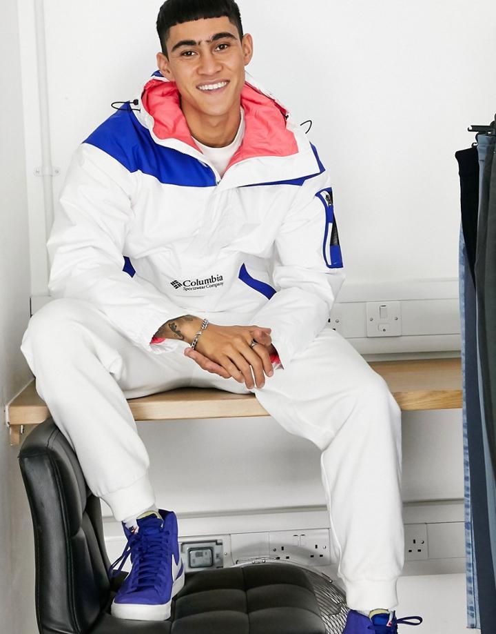 Columbia Challenger Pullover Jacket In White