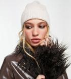 Reclaimed Vintage Inspired Fluffy Beanie In Ecru Heather-neutral