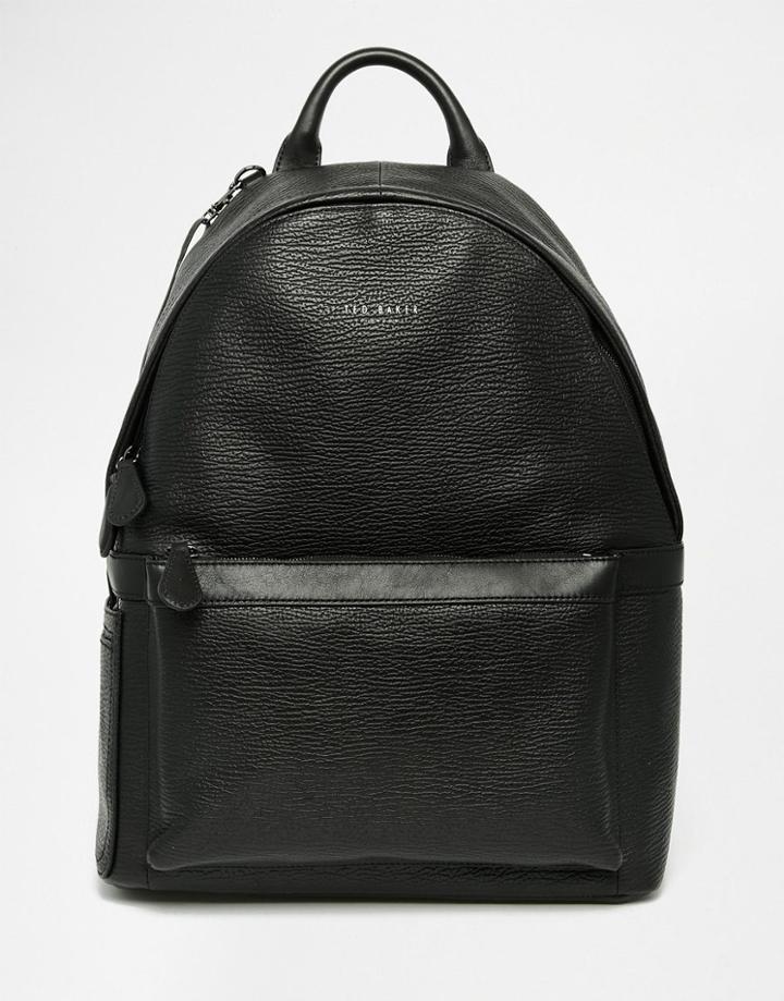 Ted Baker Heyriko Leather Backpack - Black