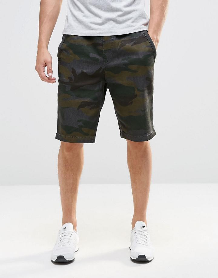 True Religion Camo Logo Sweat Shorts - Camo