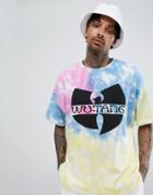 Asos Design Wu Tang Clan Hip Hop Oversized T-shirt With Tie Dye - Multi